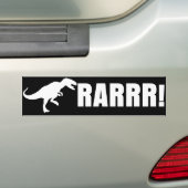 恐竜RARRR! バンパーステッカー (車上)
