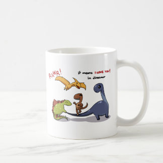 恐竜Rawrのかわいいグループは私達が愛することを意味します:) コーヒーマグカップ
