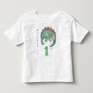 恐竜TシャツBOYS 1st誕生日ADD名前と年齢 トドラーTシャツ