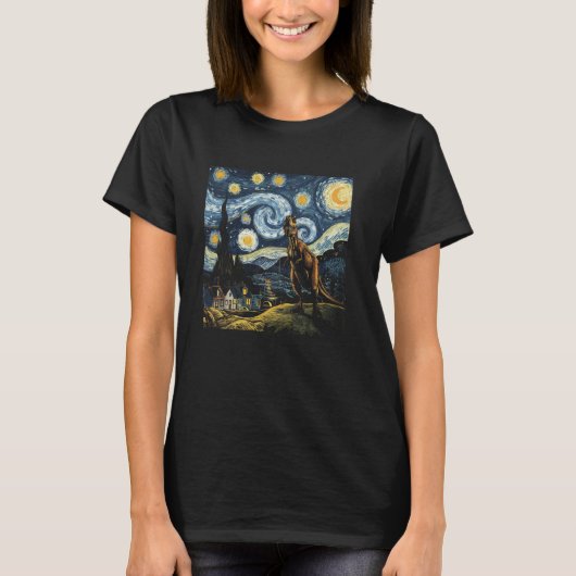 恐竜Tナイトアート古生物学ギフト Tシャツ (正面)