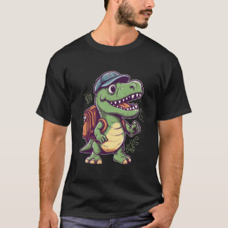 恐竜Tレックスの学校入学 Tシャツ