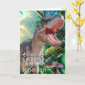 恐竜Tレックスキッズジュラシックワールド カード (黄色い花)