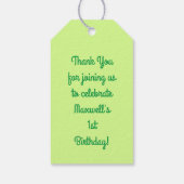 恐竜Tレックスキッズ1st誕生日Dinoパーティー ギフトタグ (裏面)