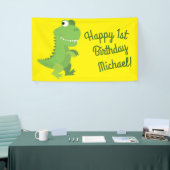 恐竜Tレックスキッズ1st誕生日Dinoパーティー 横断幕 (トレードショー)