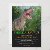 恐竜Tレックスジャングルジュラシックワールド 招待状 (正面)