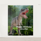 恐竜Tレックスジャングルジュラシック世界の背景 タペストリー (正面)