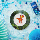 恐竜Tレックスジャングルパーティー ペーパープレート (パーティー)