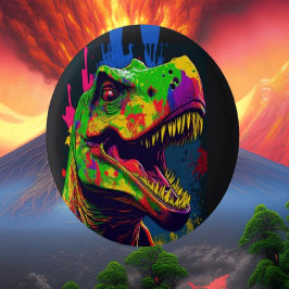 恐竜Tレックスジュラカラフルシック 缶バッジ