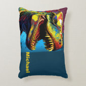 恐竜Tレックスジュラクールシック アクセントクッション (正面(垂直))