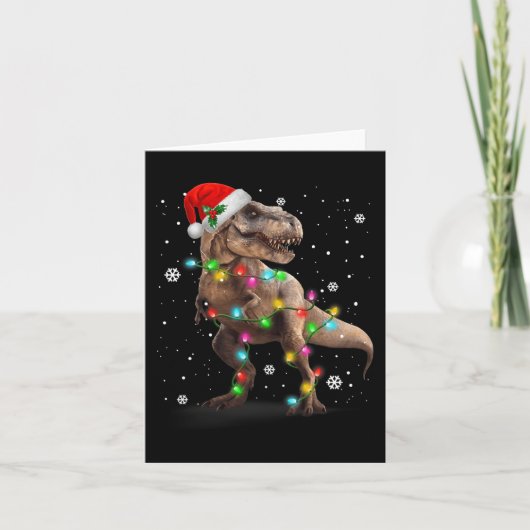 恐竜TレックスツリークリスマスクリスマスペットDino Trex カード (正面)