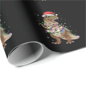 恐竜TレックスツリークリスマスセータークリスマスDino ラッピングペーパー (ロールコーナー)