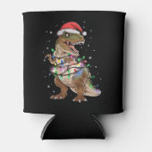 恐竜TレックスツリークリスマスセータークリスマスDino 缶クーラー (正面)