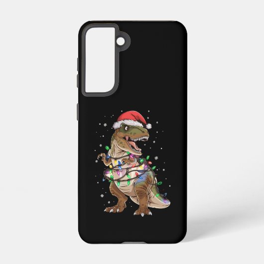 恐竜TレックスツリークリスマスセータークリスマスDino Samsung Galaxyケース (裏面)