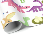 恐竜Tレックスディノ誕生日ギフト ラッピングペーパー (ロールコーナー)