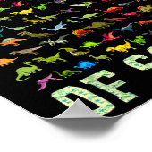 恐竜Tレックスハッピースクールギフト100日目100 ポスター (角)