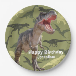 恐竜Tレックスパターンジュラシック世界 ペーパープレート
