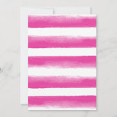 恐竜Tレックスプールパーティーガールピンク誕生日 招待状 (裏面)