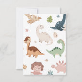 恐竜Tレックスボーイ誕生日サンキューカード サンキューカード (裏面)