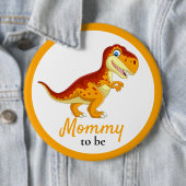 恐竜Tレックスママ赤ちゃんシャワー 缶バッジ (インサイチュ)