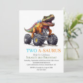 恐竜Tレックスモンスタートラック 招待状 (スタンド正面)