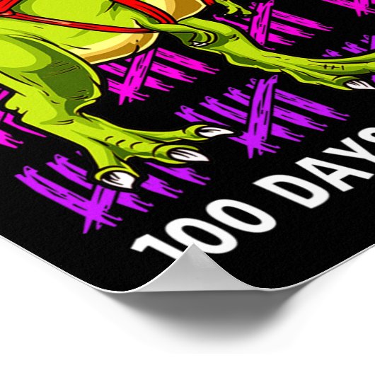 恐竜Tレックス学校の恐竜TレックスKの100日 ポスター (角)