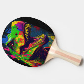 恐竜Tレックス幸せ 卓球ラケット (横)