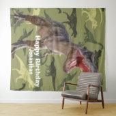 恐竜Tレックス模様ジュラシック背景 タペストリー (インサイチュ(横))