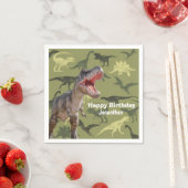 恐竜Tレックス模様 スタンダードカクテルナプキン (インサイチュ)