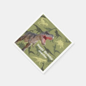 恐竜Tレックス模様 スタンダードカクテルナプキン (角)