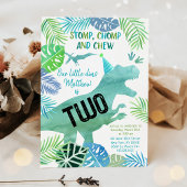 恐竜Tレックス緑化第2誕生日 招待状