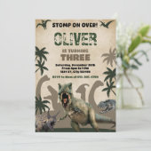 恐竜Tレックス誕生会 招待状 (スタンド正面)