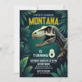 恐竜Tレックス誕生会 招待状 (正面)