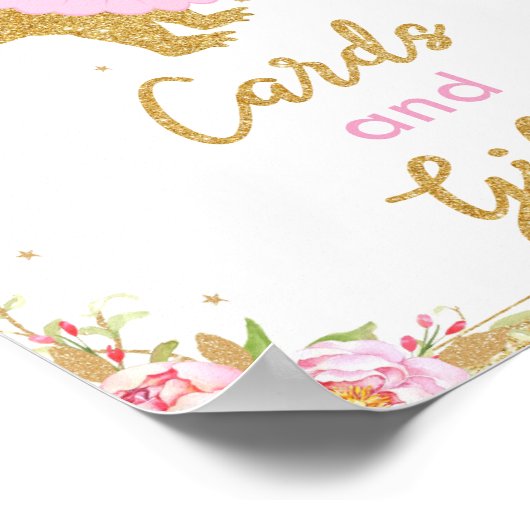 恐竜Tレックス誕生日パーティーフローラカードギフト ポスター (角)