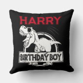 恐竜Tレックス轟音誕生日少年 クッション (裏面)