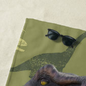 恐竜Tレックス金ゴールドパターンジュラシック世界 ビーチタオル (インサイチュ)