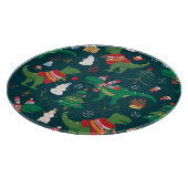 恐竜Tレックス：クリスマス新年。 カッティングボード (角)