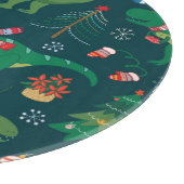 恐竜Tレックス：クリスマス新年。 カッティングボード (角)