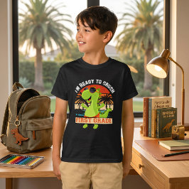 恐竜T-レックスが1年生をぶっ飛ばす Tシャツ