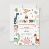 恐竜T-Rex少年誕生日感謝カード サンキューカード (正面)