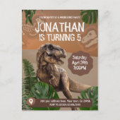 恐竜T rex 誕生日テーマパーティー ポストカード (正面)