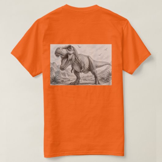恐竜Tdising Tシャツ (デザイン裏面)