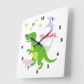 恐竜TRex スクエア壁時計 (傾斜)