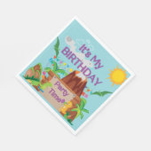 恐角火山ボーイバースデーパーティー スタンダードランチョンナプキン (角)