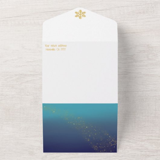 恒星の出生と記念撮影 オールインワン招待状 (外側)