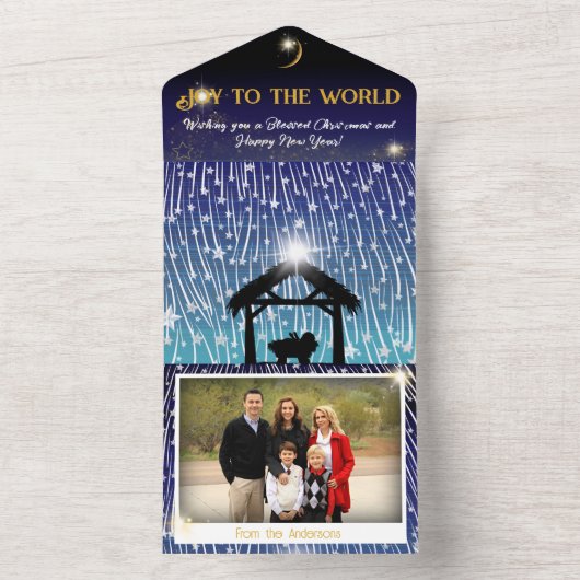 恒星の出生と記念撮影 オールインワン招待状 (内側)