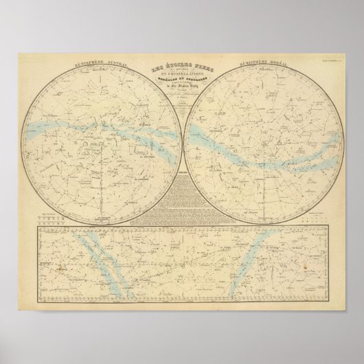 恒星マップ ポスター (正面)