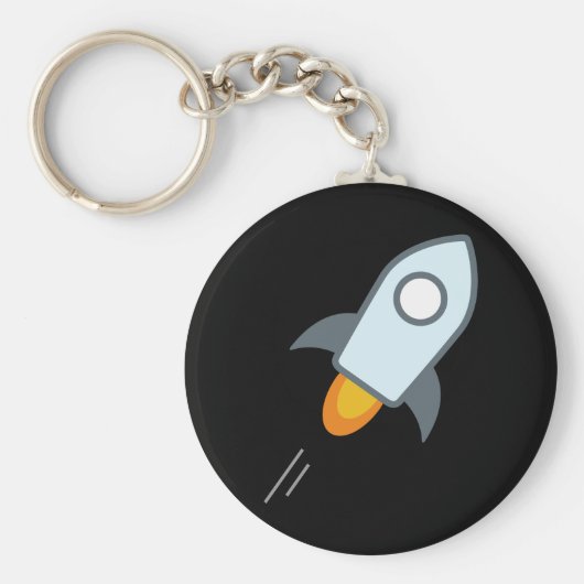 恒星ルーメンラウンドキーチェーン(黒) キーホルダー (正面)