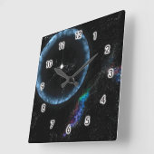 恒星地震 スクエア壁時計 (傾斜)