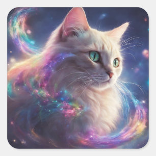 恒星子猫 – 宇宙キャットアート スクエアシール