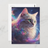 恒星子猫 – 宇宙キャットアート ポストカード (正面/裏面)